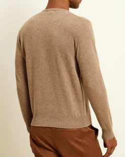 Homme Uverny Pull 100% Cachemire col rond London pavé