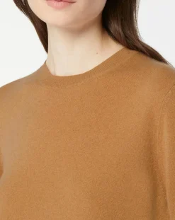 Femme Galeries Lafayette Pull 100% Cachemire col rond Zabri camel