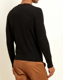 Sale Uverny Pull 100% Cachemire col rond London noir