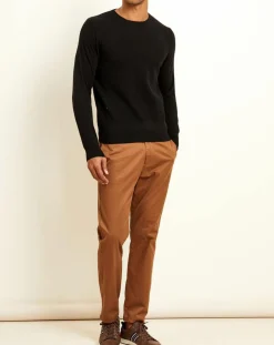 Sale Uverny Pull 100% Cachemire col rond London noir