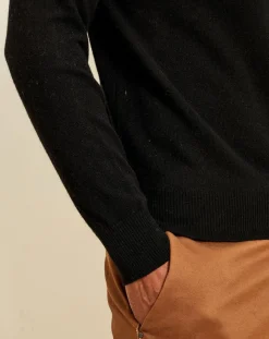 Sale Uverny Pull 100% Cachemire col rond London noir