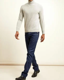 Online Uverny Pull 100% Cachemire col roulé Orlando gris clair