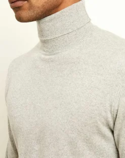 Online Uverny Pull 100% Cachemire col roulé Orlando gris clair