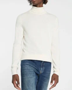 Discount Galeries Lafayette Pull 100% Cachemire col Roulé Uni Nachrol écru