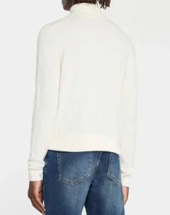 Discount Galeries Lafayette Pull 100% Cachemire col Roulé Uni Nachrol écru