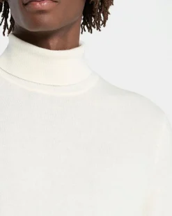Discount Galeries Lafayette Pull 100% Cachemire col Roulé Uni Nachrol écru