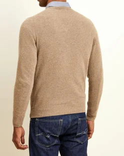 Homme Uverny Pull 100% Cachemire col V Dublin pavé