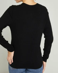 Online MAX&MOI Pull 100% Cachemire col V Sonia noir