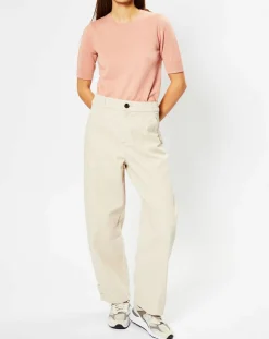 Femme Galeries Lafayette Pull 100% Cachemire Difi col rond rose