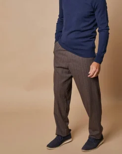 Sale Oscar et Louise Pull 100% Cachemire Lucien col V bleu marine