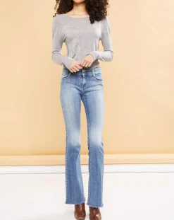 Femme Acquaverde Pull 100% Cachemire Maw heather grey