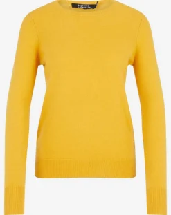 Online Galeries Lafayette Pull 100% Cachemire Nabri col rond jaune