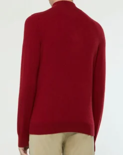 Homme Galeries Lafayette Pull 100% Cachemire Nachcam col zippé bordeaux