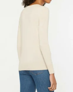 Discount Galeries Lafayette Pull 100% Cachemire Zocon col V beige rosé