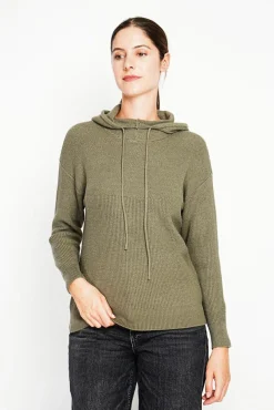 Assuili Pull à capuche kaki