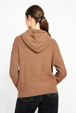 Clearance Assuili Pull à capuche marron