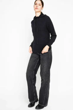 Best Assuili Pull à capuche noir