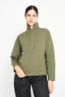 Sale Assuili Pull à col montant kaki