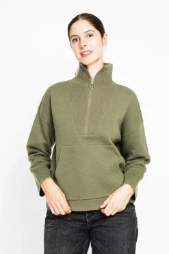 Sale Assuili Pull à col montant kaki