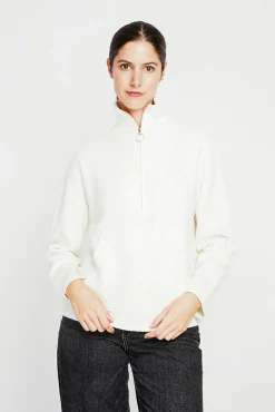 Femme Assuili Pull à col montant naturel