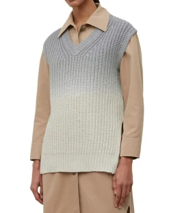 Femme Marc O'Polo Pull 100% Coton Bio Tie & Dye bleu/blanc