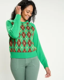 Manoush Pull 100% Laine Burlington vert