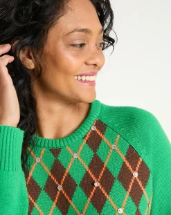 Manoush Pull 100% Laine Burlington vert