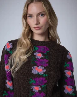 New Manoush Pull 100% Laine Heidi chocolat