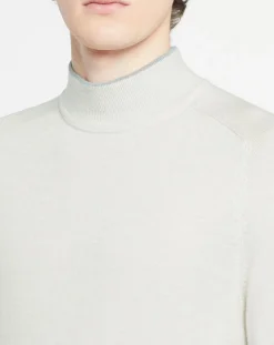 Sale Hackett London Pull 100% Laine Mérinos écru