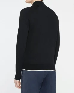 Homme Hackett London Pull 100% Laine Mérinos noir