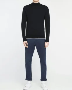 Homme Hackett London Pull 100% Laine Mérinos noir