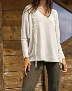 Femme Lauren Vidal Pull 100% Laine Naomi crème