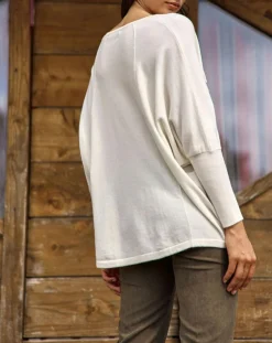 Femme Lauren Vidal Pull 100% Laine Naomi crème