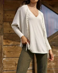 Femme Lauren Vidal Pull 100% Laine Naomi crème