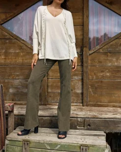 Femme Lauren Vidal Pull 100% Laine Naomi crème