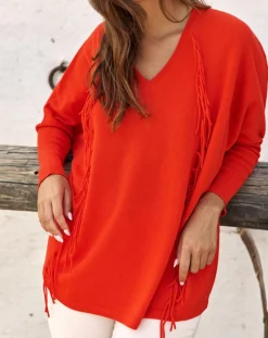 Online Lauren Vidal Pull 100% Laine Naomi orange