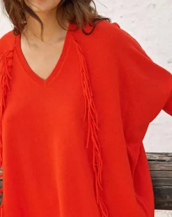 Online Lauren Vidal Pull 100% Laine Naomi orange