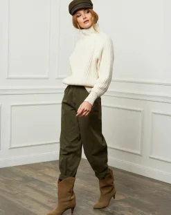 Femme Fleur de cachemire Pull 100% Laine Noa beige