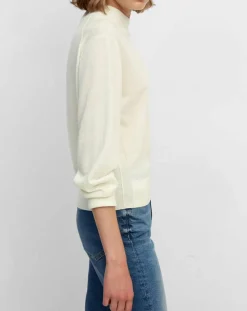 Femme Marc O'Polo Pull 100% Laine vierge Col montant écru