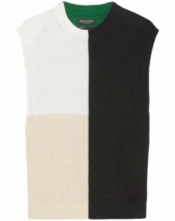 Homme Marc O'Polo Pull 100% Lin Sans manches multicolore