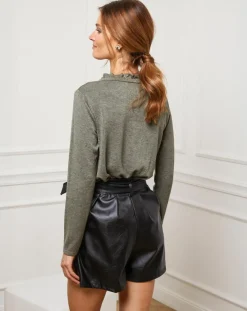 Femme Fleur de cachemire Pull Abby kaki