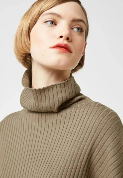 Femme Rodier Pull Ada large col roulé marron camel