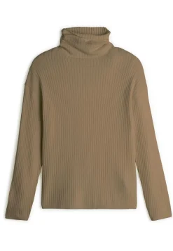 Femme Rodier Pull Ada large col roulé marron camel