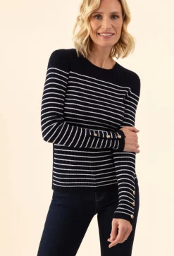 Femme Bleu Blanc Rouge Pull Alhambra bleu