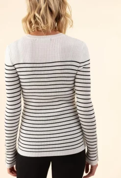 Femme Bleu Blanc Rouge Pull Alhambra noir