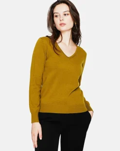 Femme Assuili Pull Alice vert olive