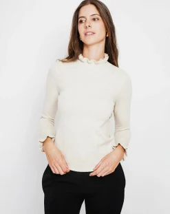 Clearance Assuili Pull Alix creme