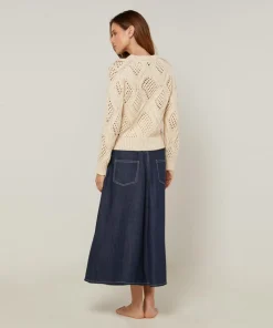 Online Rodier Pull Anastasia en Laine mélangé blanc ivoire