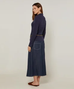 Femme Rodier Pull Annabelle en Laine mélangée bleu denim