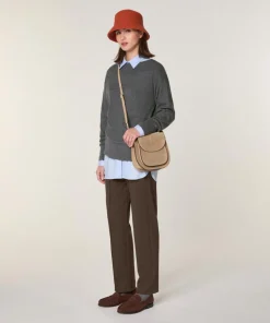 Femme Rodier Pull Annouck 100% laine jacquard gris foncé